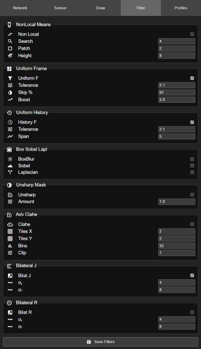 Filters preview